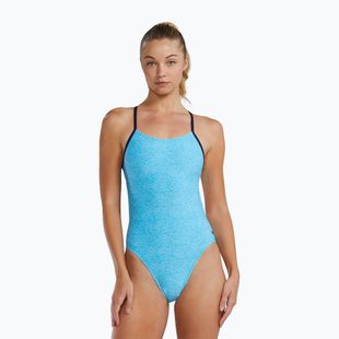 Дамски бански костюм от една част TYR Durafast Elite Lapped Cutoutfit light blue/aqua