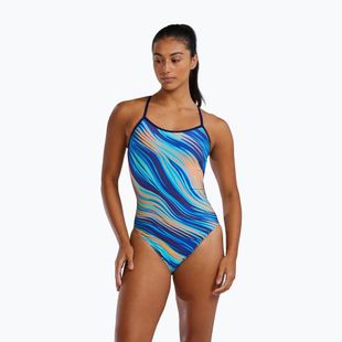 Дамски бански костюм от една част TYR Durafast Elite Riptidal Trinityfit teal/orange