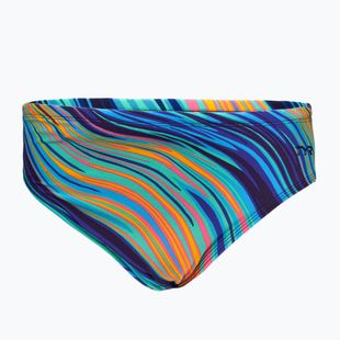 Мъжки слипове за плуване TYR Durafast Elite Riptidal Briefs teal/orange