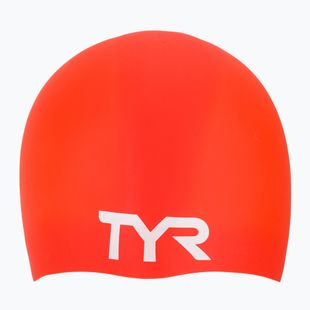 Шапка за плуване TYR Wrinkle Free Silicone bright red