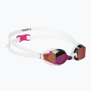 Очила за плуване TYR Stealth-X Performance Mirrored pink/white