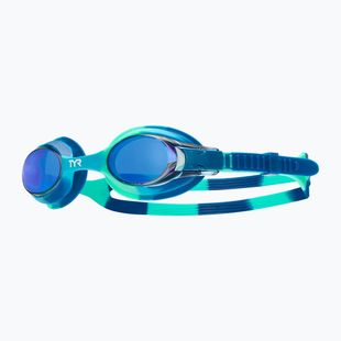 Детски очила за плуване TYR Swimple Tie Dye Mirrored blue/mint