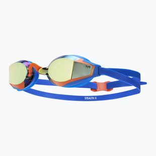 Очила за плуване TYR Stealth-X Performance Mirrored navy/gold