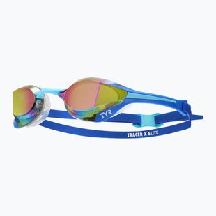 Очила за плуване TYR Tracer-X Elite Racing Mirrored blue/turquoise