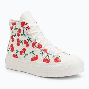 Дамски кецове Converse Chuck Taylor All Star Lift Platform Cherries Hi egret/red/green