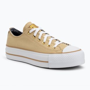 Converse дамски маратонки Chuck Taylor All Star Lift Platform Herringbone Stripe utility sunflower/trek tan