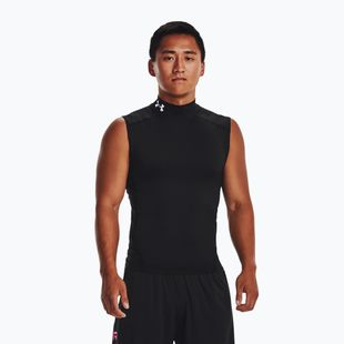 Мъжка тениска за тренировка Under Armour HG Armour Comp Mock black/white