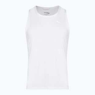 Мъжки потник за бягане Saucony Stopwatch Singlet white