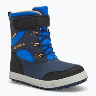 Детски ботуши за сняг Merrell Snow Storm 3.0 Wtrpf blue/black/orange