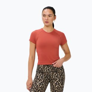 Дамска тениска за йога Sweaty Betty Athlete Crop Seamless Workout terrazzo red