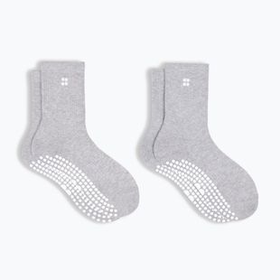 Дамски чорапи Sweaty Betty Pilates Crew Gripper 2 pary light grey marl