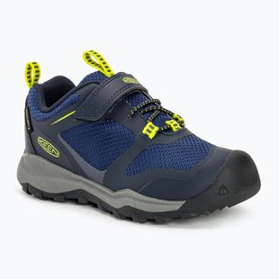 Детски туристически обувки KEEN Wanduro Low WP sky captain/evening primrose
