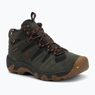Мъжки обувки за трекинг KEEN Headout Mid Waterproof black olive/fossil orange