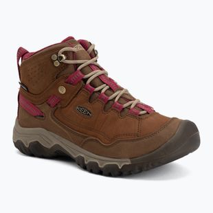 Дамски обувки за трекинг KEEN Targhee IV Mid Wp bison/beaujolais