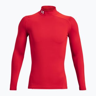 Мъжка тренировъчна блуза с дълъг ръкав Under Armour Comp Mock UA Armour red/white