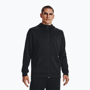 Мъжки суитшърт Under Armour Fleece FZ Hoodie black/black