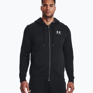 Under Armour Essential Fleece Full Zip Hood Мъжки суитшърт за обучение Black 1373881