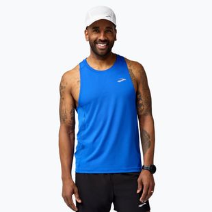 Мъжки спортен екип Brooks Atmosphere Singlet 3.0 за бягане neo blue