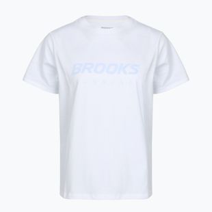 Дамска тениска за бягане Brooks Graphic white/halogen blue