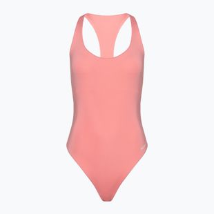 Дамски бански костюм от една част Hurley O&O Solid Racerback Moderate One Piece pacific pink