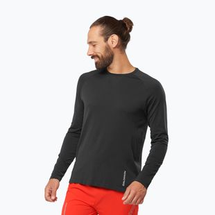 Мъжки тичащ потник с дълъг ръкав Salomon Sense Aero Seamless Tee deep black