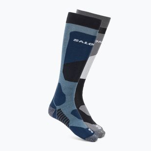 Скиорски чорапи Salomon S/Access 2 чифта black/ copen blue