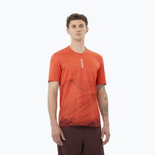 Мъжка тениска за бягане Salomon S/Lab Ultra Tee Aop burnt sienna