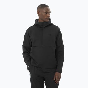 Мъжки потник Salomon SHAKEout Half Zip с качулка deep black