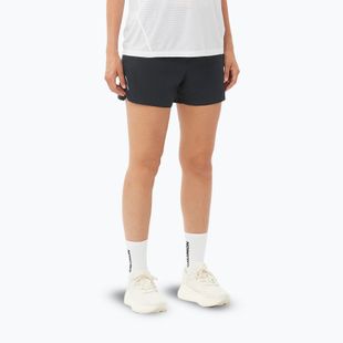 Salomon SHAKEout Core 4" дамски къси панталони за бягане тъмно черно