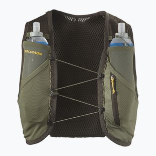 Salomon Active Skin 4 Gravel Set жилетка за бягане wren/deep lichen green/spicy mustard
