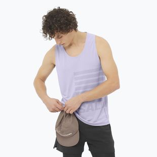 Мъжки потник за бягане Salomon Sense Aero Singlet GFX cosmic sky