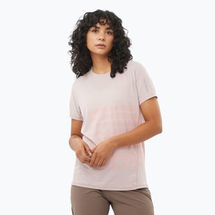 Дамска тениска за бягане Salomon Sense Aero Tee GFX etherea/neon flame