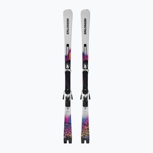 Ски за спускане Salomon E Addikt Pro 66 + автомати MI12 GW white/race blue/rhodamine