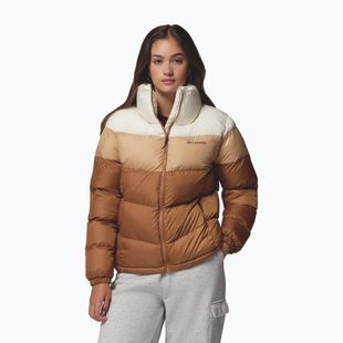 Дамско ватирано яке Columbia Puffect II Colorblock camel brown/canoe/chalk