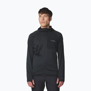 Мъжки суитшърт Columbia Triple Canyon Grid Fleece Hooded Full Zip II black