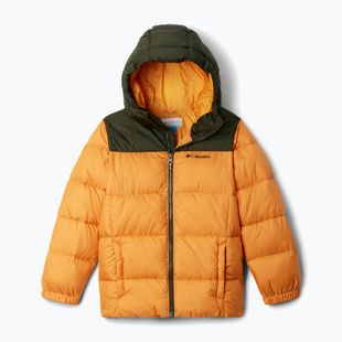 Детско подплатено яке Columbia Puffect Hooded sunstone/greenscape