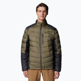 Мъжко пухено яке Columbia Labyrinth Loop II Hooded stone green/ shark