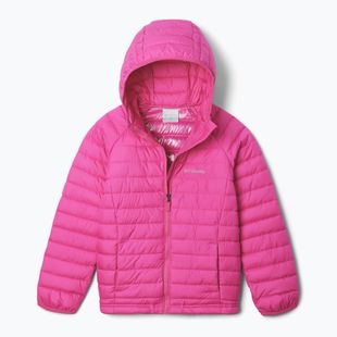 Детско пухено яке Columbia Powder Lite II Hooded pink ice