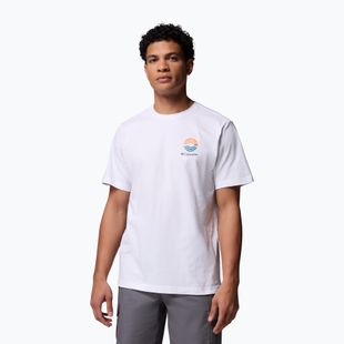 Мъжка тениска Columbia Kettle River Outdoor Tee white/circular linescape
