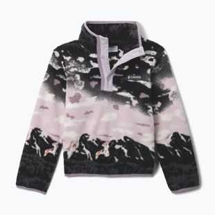 Детски поларен суитшърт Columbia Helvetia II Printed Half Snap Fleece shale purple sisters/lavender pearl