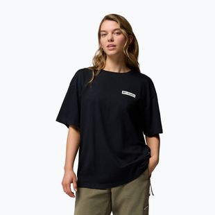 Дамска тениска за трекинг Columbia Rolling Bend Graphic Oversized Tee black/mountainview