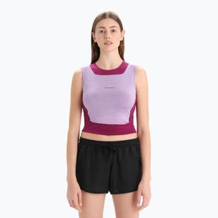 Дамска термоактивна тениска icebreaker Zoneknit Cropped Bra-Tank в цвят лилав gaze