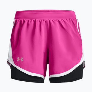 Under Armour Fly By 2.0 2N1 дамски къси панталони за бягане, розово 1356200-652