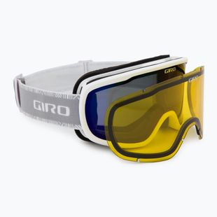 Дамски предпазни скиорски очила Giro Moxie white & grey chute/ amber pink/ yellow