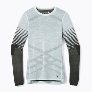 Дамска термоактивна блуза Smartwool Intraknit Thermal Merino Base Layer Pattern Crew aqua
