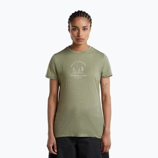 Дамска термоактивна тениска Icebreaker Merino 150 Tech Lite Peaceful Pass Lichen