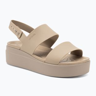 Дамски сандали Crocs Brooklyn Low Wedge latte/mushroom