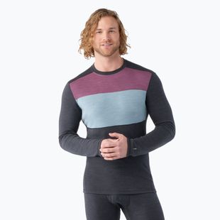 Мъжки термобельо Smartwool Merino Baselayer Colorblock Crew Boxed charcoal thermal longsleeve