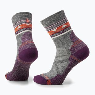 Smartwool дамски чорапи Hike Light Cushion Zig Zag Valley Mid Crew ash/charcoal