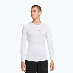 Мъжка блуза с дълъг ръкав за тренировка Nike Pro Dri-Fit Tight Fitness white/black